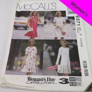 McCall's 6371 UNCUT EASY dress (short sleeve, ruffle edge) sewing pattern